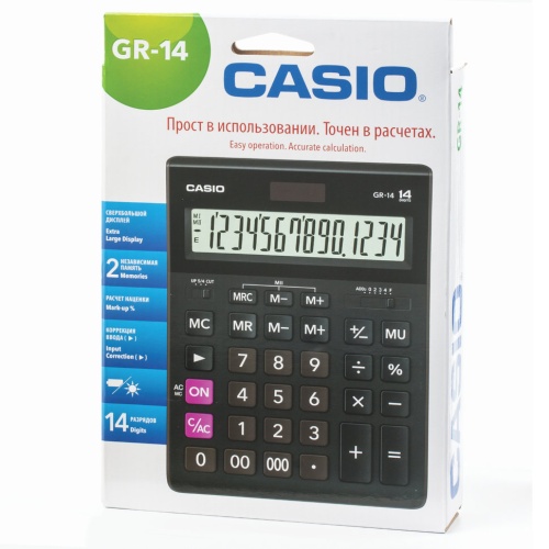 Калькулятор настольный Casio GR-14-W-EP 14 разрядов 250381 фото 2